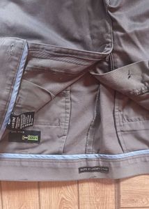 Gray Cropped Casual Pants