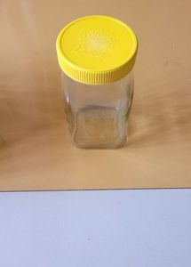 Dabur Honey Glass Jar with Yellow Lid