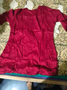 Embroidered Maroon Kurta