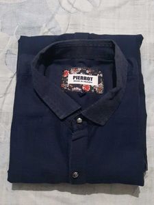 Men's Navy Blue Casual Shirt
