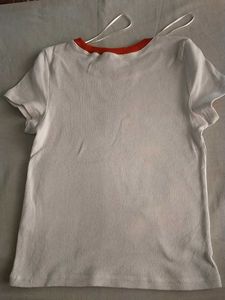Cute Cherry Embroidered T-Shirt