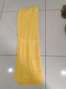Yellow Smooth Material Idel For Saree