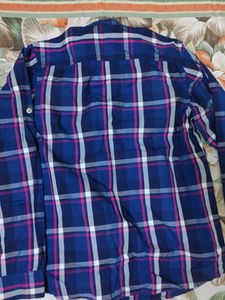 Blue Plaid Long Sleeve Shirt