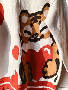 Cute Cartoon Tiger Heart Sweater