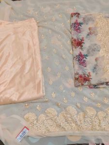 Elegant Kurta Set with Floral Dupatta