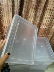 10 plastic Storage Box (Clear, 12.75 x 8