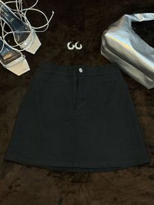 Black A-line Mini Skirt