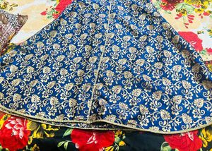 Elegant Blue Brocade Kurta Set