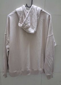 Cream Graphic Print Hoodie
