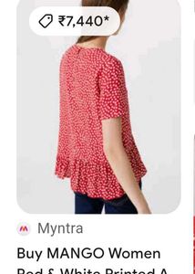 PRICEDROP! Polka Dot Top from Mango, size US 6
