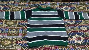 Striped Zip-Up Sweater