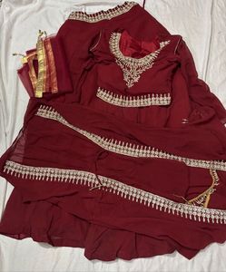 Bridal shrug lehenga