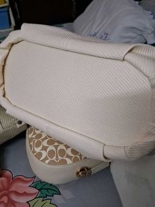 Stylish Cream Hobo Handbag