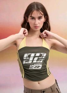 Y2K Motorsports Halter Crop Top