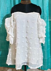 BOGO🎁Buy One Get 1 Free🎁White Off-Shoulder Top