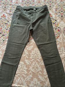 Green H&m Slim Fit Jeans