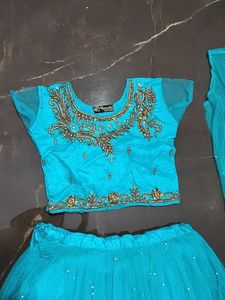 Sky blue Lahenga with duppata