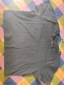 oversized crop Black T-Shirt