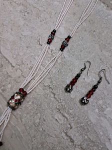 Elegant Beaded Necklace &amp; Earring Set