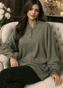 Vintage Green Knit Warm Top