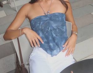 Blue Paisley Halter Neck Top