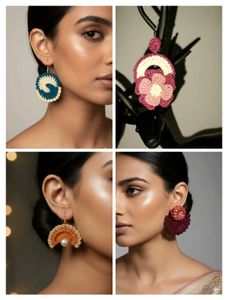 Handmade Crochet Earings (any 3 earing)
