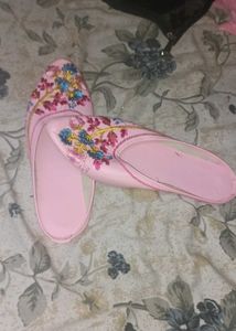 Floral Embroidered Flats