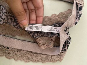 Leopard Print Lace Trim Thong