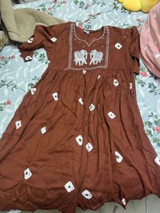 Brown Kurta Pajama Set