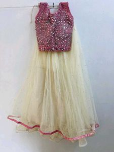 pearl net lahenga choli