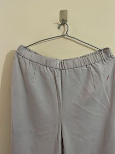 Light Grey Elastic Waist Pants