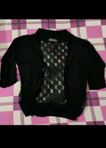 combo of 2 Black Net Top and shrug