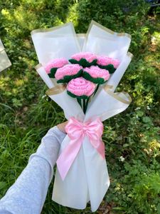 Handmade Crochet Rose Bouquet
