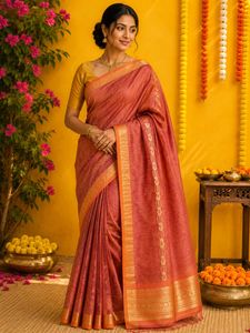 Elegant Silk Blend Saree_ only saree