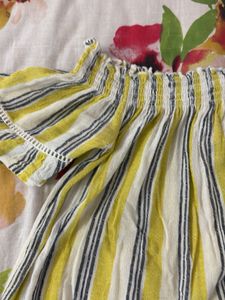 Lee Cooper Striped Off-Shoulder Top