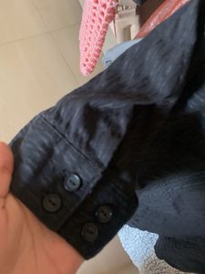 2000s Black stripped babydoll shirt