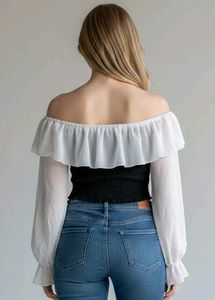 Off Shoulder Ruffle Blouse