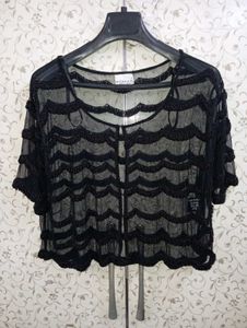 ROMAN Black Beaded Bolero Jacket