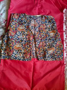 Ajrakh Print Kurta Set With Jacket New One