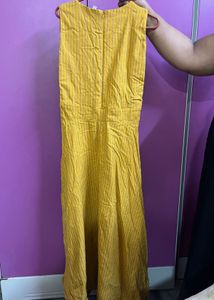 Yellow Striped Maxi Dress
