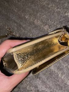 MANGO Gold sling Bag