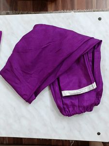 Net Fabric Purple Wedding 3 Piece Long Frock