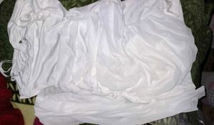 DROP YOU'RE OFFER!!!!! White Ruched Mini Dress