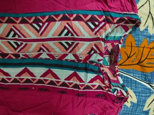 Pink Boho Print Kurta