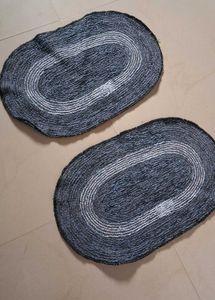 Set of 2 Oval Shaggy Floor Mats