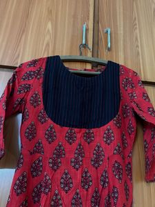 Beautiful Red Printed Kurta