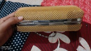 ✨ Premium Golden Party Clutch Bag | Stylish Ladies
