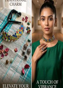 Bohemian Multicolor Choker Necklace & Ring Set