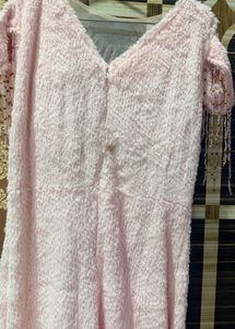 Pink Fluffy Fishtail Dress