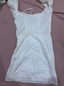 white coquette spring  dress